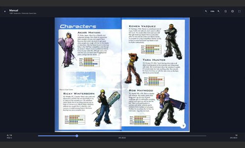 LaunchBox Reader showing a game manual